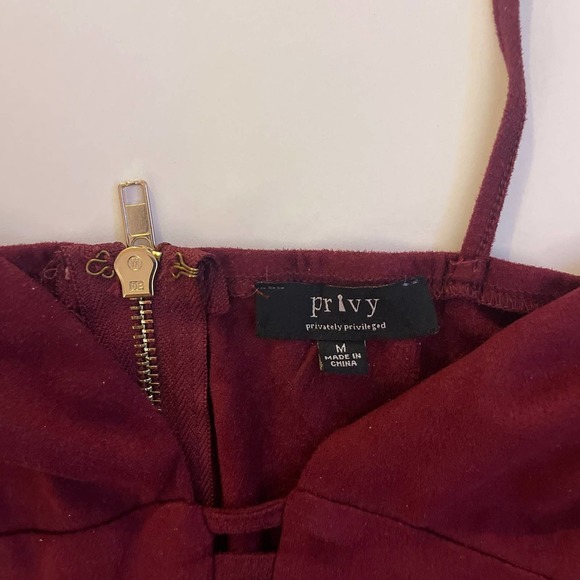 Y2k Privy Cropped Top  Marron/ Burgundy Size M - Picture 4 of 6